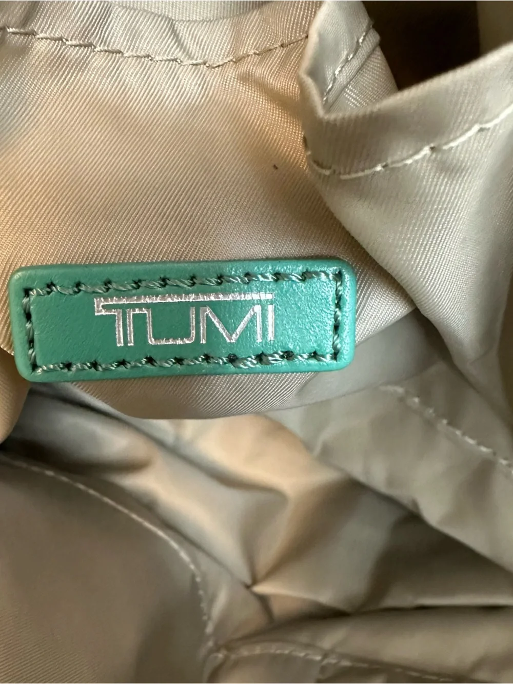 Tumi Green Nylon Single-Shoulder Sling Backpack